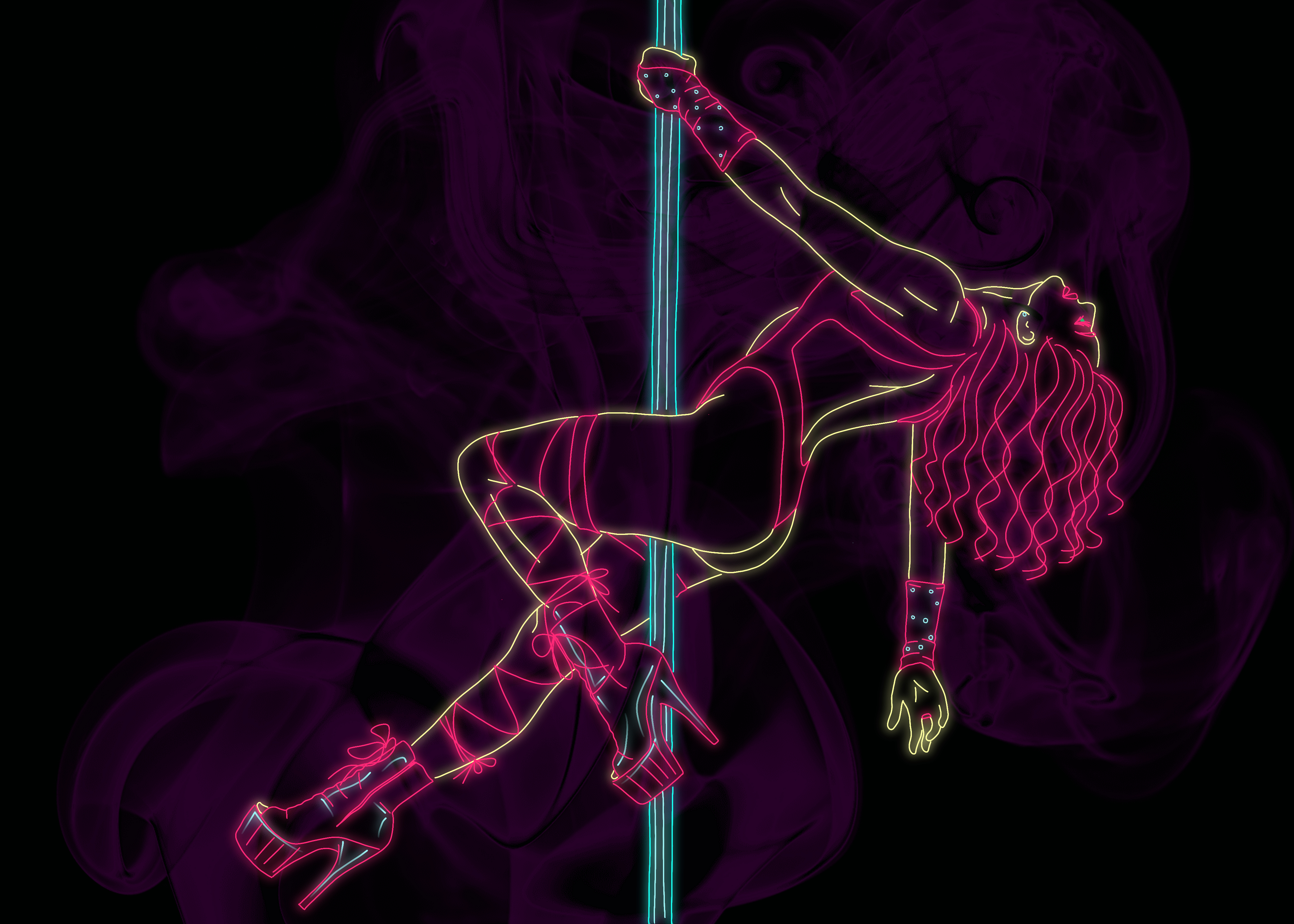 Exotic poledance Floorwork Frameup Stripper